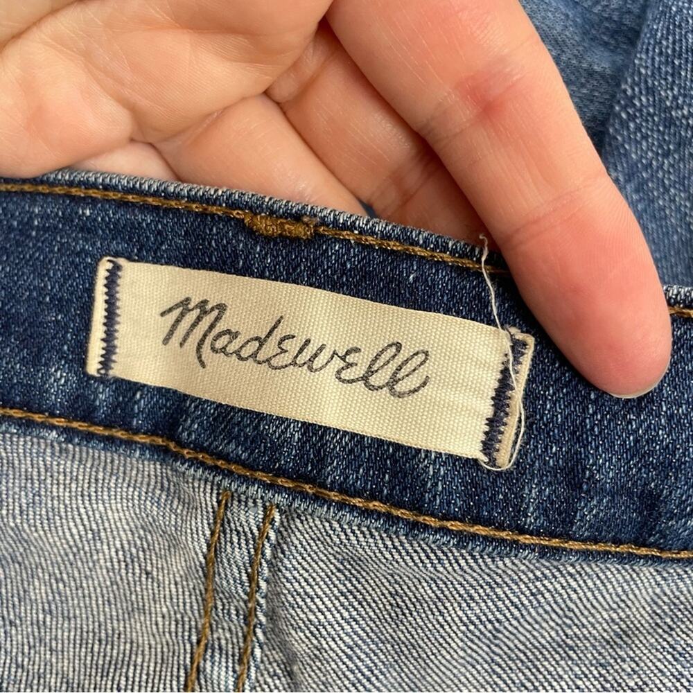 Madewell 10in High Rise Skinny Jeans Womens 32 Cropped Ankle Blue Zip Fly - Picture 4 of 12